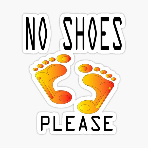 no-shoes-in-beach-sticker-for-sale-by-montilla20-redbubble