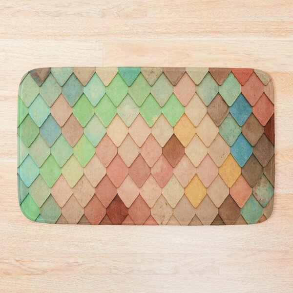 Item preview, Colorful mermaid scale pattern sepia tones designed and sold by OddPapayaStudio.