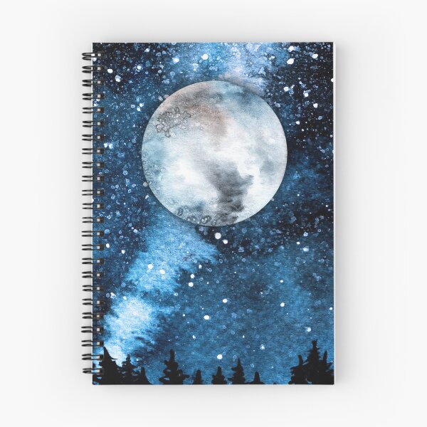 Item preview, Blue Moon in Night Time Starry Sky, Universe and Moon Cosmos designed and sold by K. Scott  Teeters.