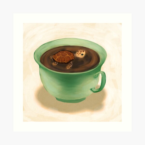 Tea Turtle Art Print