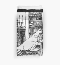 Kangaroo in the Library Duvet Cover