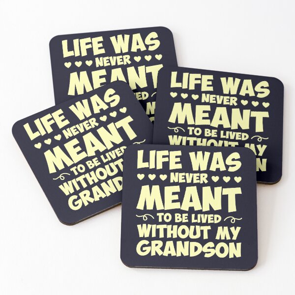 Item preview, Life was never meant without Grandson for Grandpa Grandma  designed and sold by mmos.