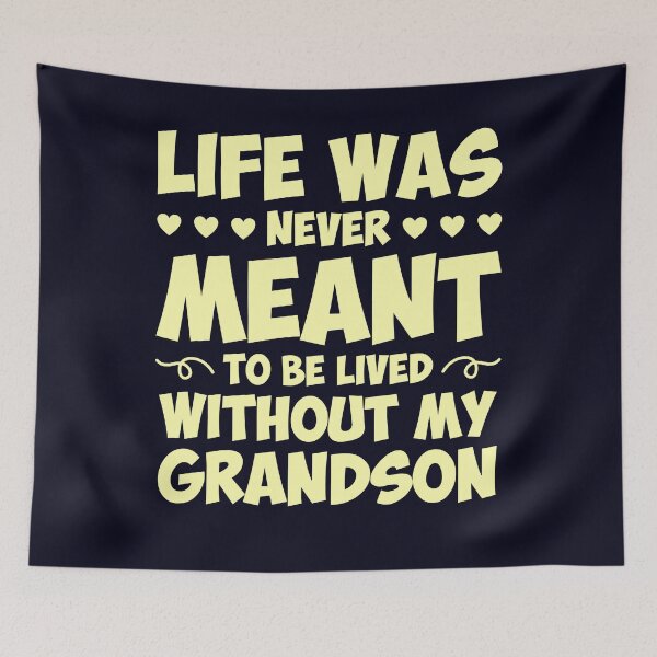 Item preview, Life was never meant without Grandson for Grandpa Grandma  designed and sold by mmos.