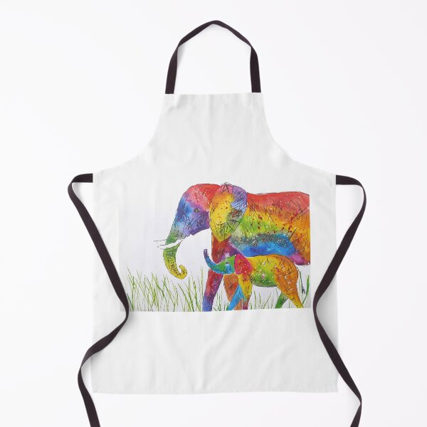 Item preview, Colourful Mother and baby Elephants designed and sold by Casimirasart.