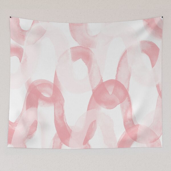 Item preview, Blush Pink Brush Stroke Waves - Abstract Watercolor Painting no.2 designed and sold by lanakat.