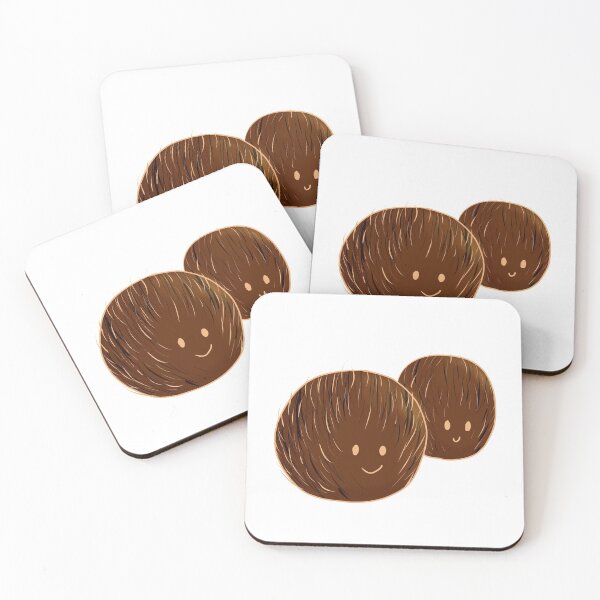 Item preview, A duo of happy coconuts designed and sold by moongirl-sky.