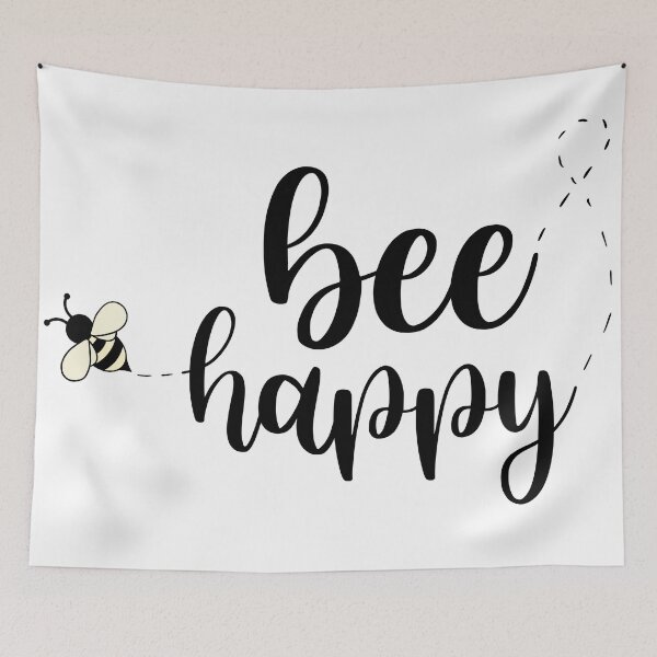 Item preview, Bee Happy Aesthetic Calligraphy designed and sold by CaitlinCerys.