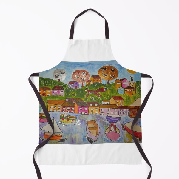 Item preview, Quirky Colourful View of Polperro, Cornwall, UK designed and sold by Casimirasart.