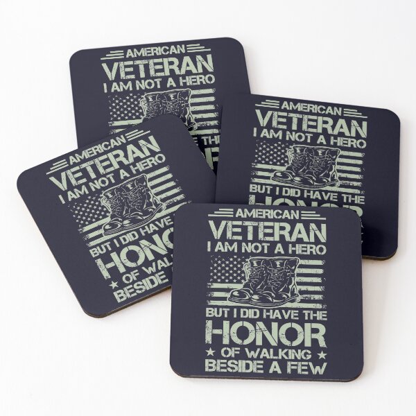 Item preview, Veteran I'm not a Hero have the Honor beside a few designed and sold by mmos.