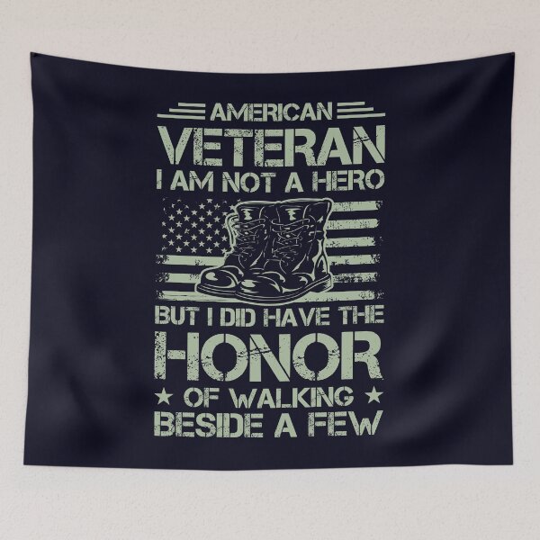 Item preview, Veteran I'm not a Hero have the Honor beside a few designed and sold by mmos.