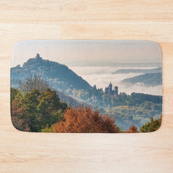 Item preview,  Drachenfels with ruin and castle Drachenburg, Siebengebirge designed and sold by Katho Menden.