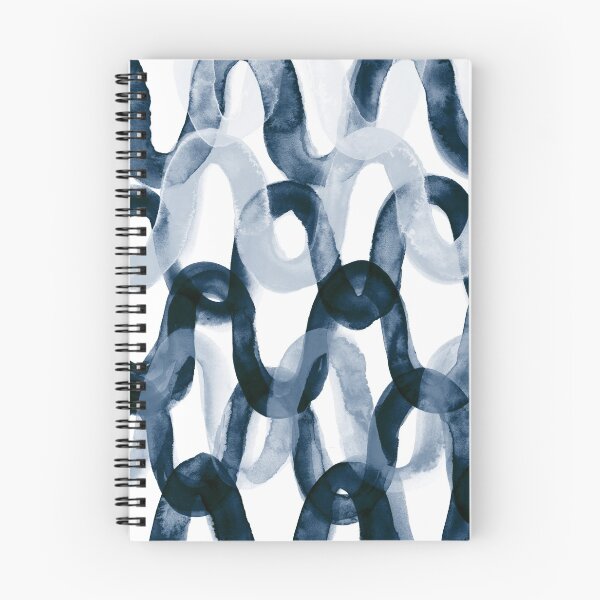Item preview, Navy Blue Brush Stroke Waves - Abstract Watercolor Painting no.2 designed and sold by lanakat.