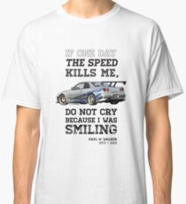 Paul Walker Tribute GTR - Halftone Classic T-Shirt