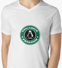 GNU/Linux Men's V-Neck T-Shirt