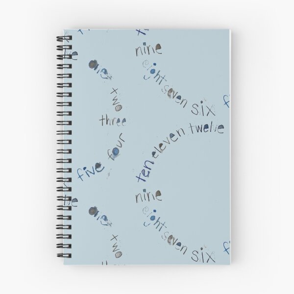 Item preview, Blue Gray Clock with Numbers, original watercolor designed and sold by djrunnels.