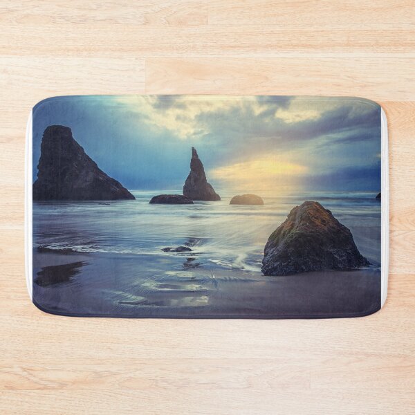 Item preview, Let There be Light sunset at the beach in Bandon Oregon designed and sold by MarniePatchett.