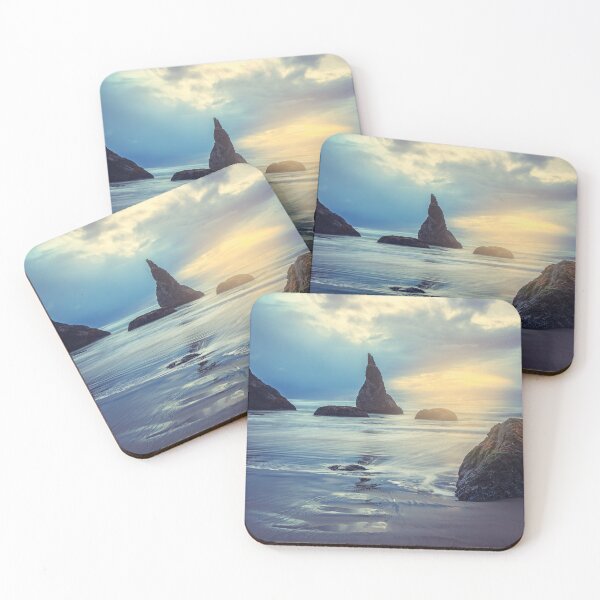 Item preview, Let There be Light sunset at the beach in Bandon Oregon designed and sold by MarniePatchett.