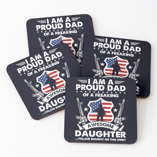 Item preview, Veteran proud dad of freaking Awesome Daughter designed and sold by mmos.