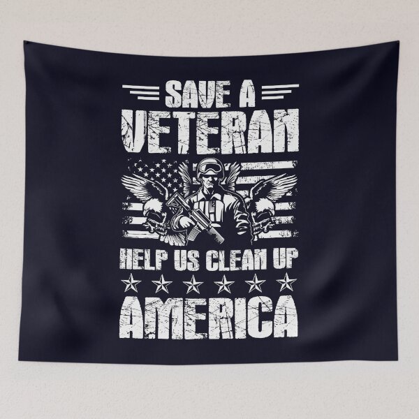 Item preview, Save a Veteran help us clean up America  designed and sold by mmos.