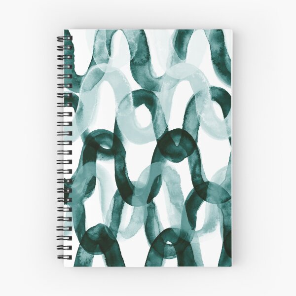 Item preview, Emerald Green Brush Stroke Waves - Abstract Watercolor Painting no.2 designed and sold by lanakat.