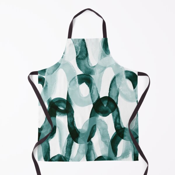 Item preview, Emerald Green Brush Stroke Waves - Abstract Watercolor Painting no.2 designed and sold by lanakat.