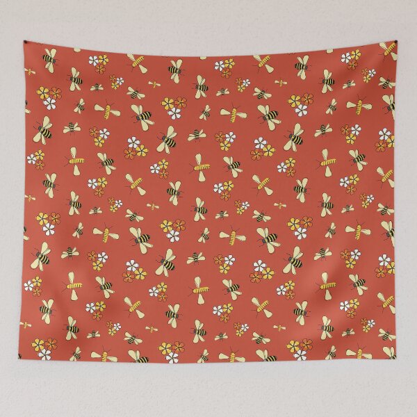 Item preview, Spring flight Bees and Flowers designed and sold by Meg M Studio.