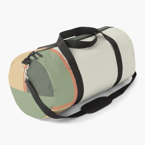 Item preview, Soft Geometrics Mid-Century Modern Minimalist Geo Pattern in Sage Green and Apricot designed and sold by kierkegaard.