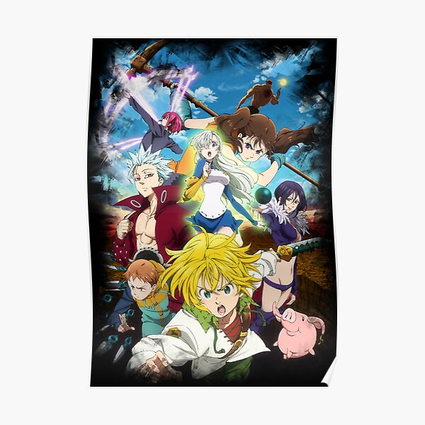 Seven Deadly Sins Black Poster