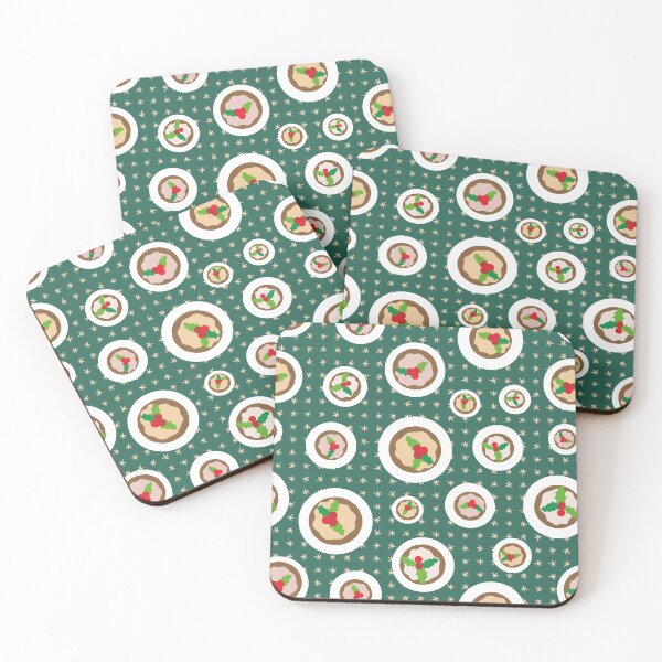 Item preview, plates with christmas pudding pattern designed and sold by rysunki-malunki.