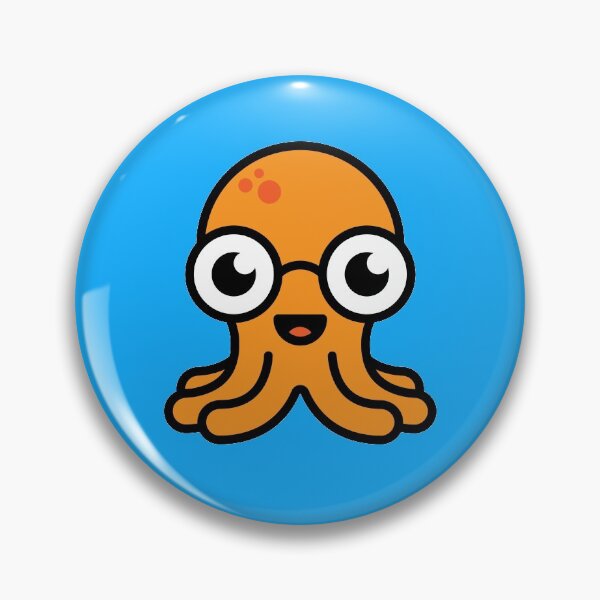 Item preview, Cute Orange Nerd Octopus designed and sold by KingScribbler.