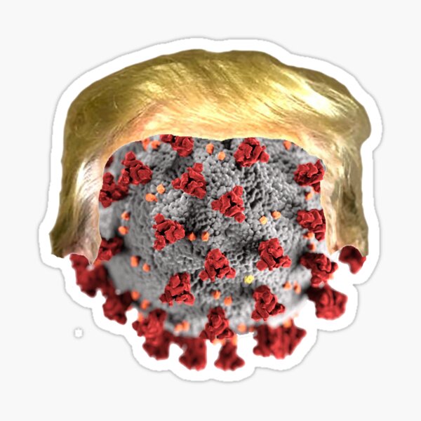 Trump haired Covid Sticker