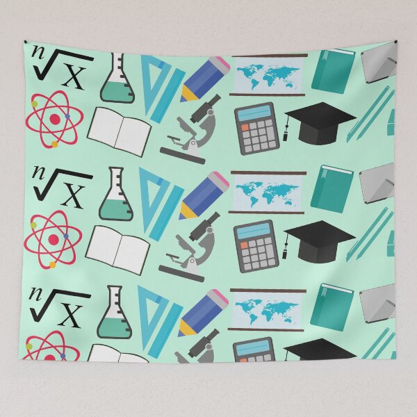 Item preview, Back to School Pattern - School Supplies Pattern - Beautiful gift for kids and teachers designed and sold by TamGustam.