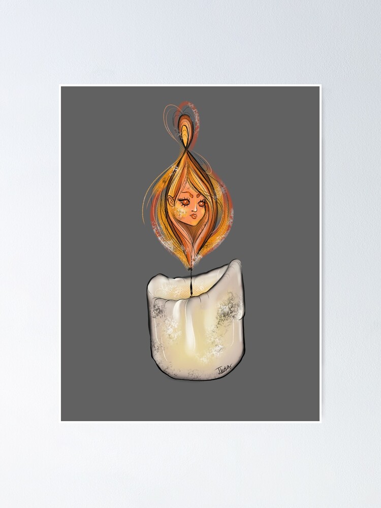 &ldquo;Candle Sprite&rdquo; Poster by bluejayknits | Redbubble