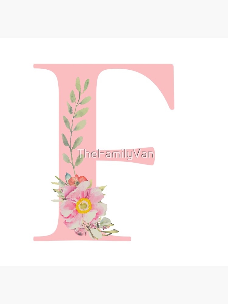 Flower Wreath with Personalized Monogram Initial Letter J on Pink