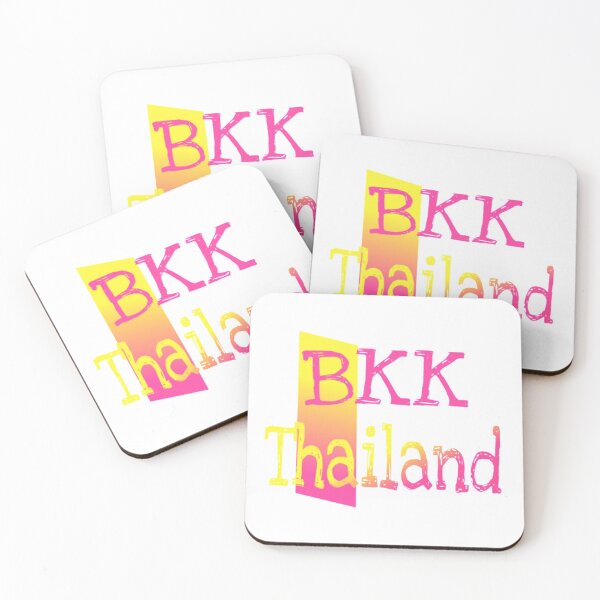 Item preview, BKK Thailand Yellow and Pink (White Background) designed and sold by KacyCupcake.
