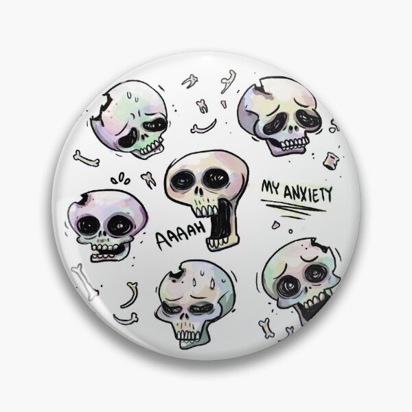 Item preview, Anxiety Skulls designed and sold by eleoradraws.