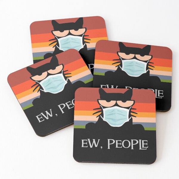 Item preview, Ew People Black Cat designed and sold by WriteThatDown.