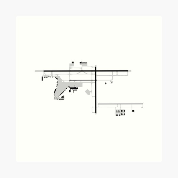 Orlando Sanford International Airport Map Art Print