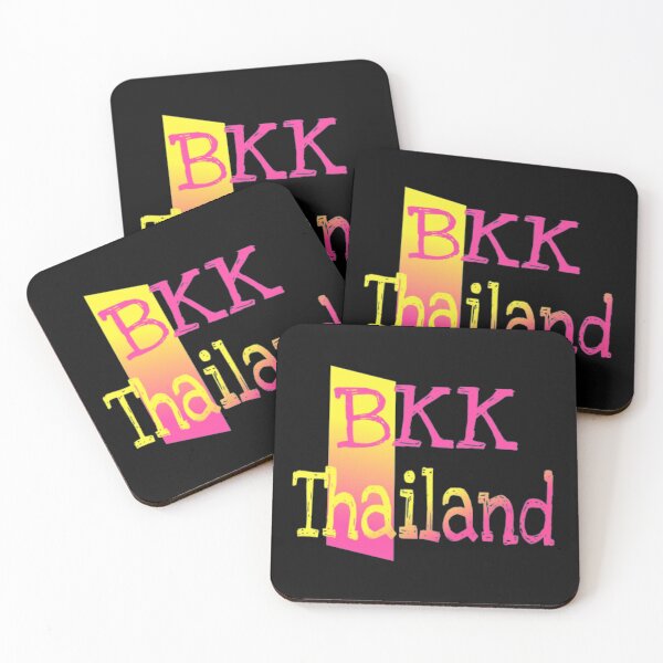Item preview, BKK Thailand Pink and Yellow (Black Background) designed and sold by KacyCupcake.