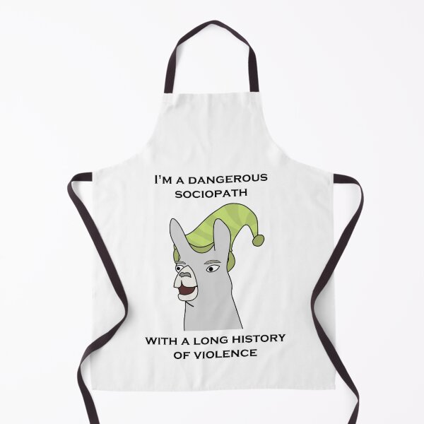 Item preview, Llamas with Hats - "I'm a dangerous sociopath with a long history of violence" designed and sold by NickHasling.
