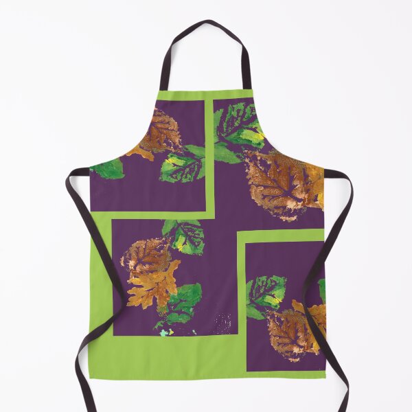 Item preview, Leaf Painting in Acrylic, Thanksgiving, digital lime green background designed and sold by djrunnels.