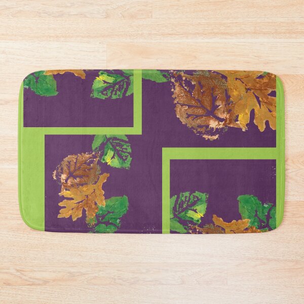 Item preview, Leaf Painting in Acrylic, Thanksgiving, digital lime green background designed and sold by djrunnels.