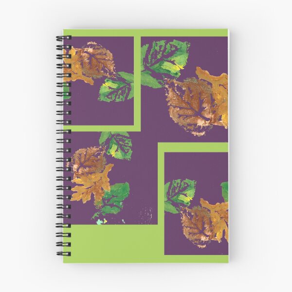 Item preview, Leaf Painting in Acrylic, Thanksgiving, digital lime green background designed and sold by djrunnels.