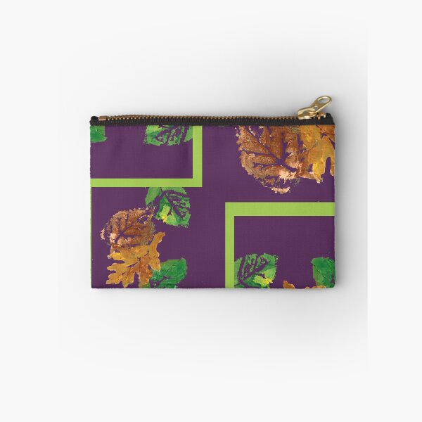 Item preview, Leaf Painting in Acrylic, Thanksgiving, digital lime green background designed and sold by djrunnels.