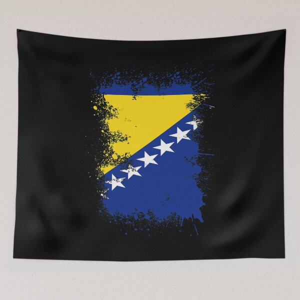 Item preview, Bosnia flag art paint splashes designed and sold by Argentini.