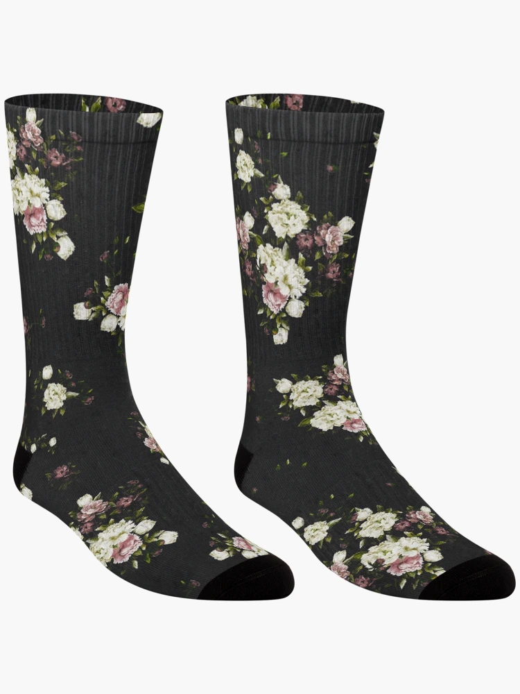 Thumbnail 3 of 5, Socks, English Roses Pattern Print designed and sold by MCMXCV-PROJECT.