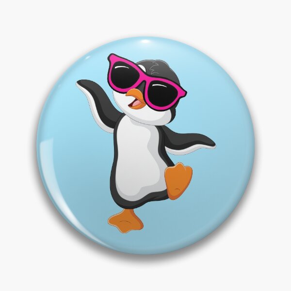 Item preview, Cute Dancing Penguin with Hot Pink Sunglasses designed and sold by WildHoneyDesign.