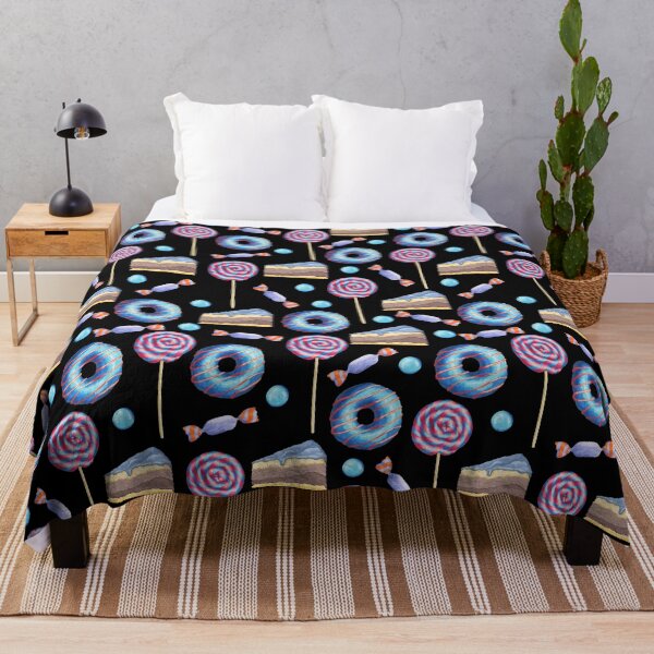 Item preview, Delicious Blue Donuts & Lollipops pattern designed and sold by Printedarts.