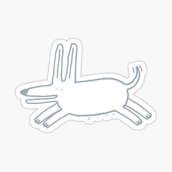 The dog is happy Sticker