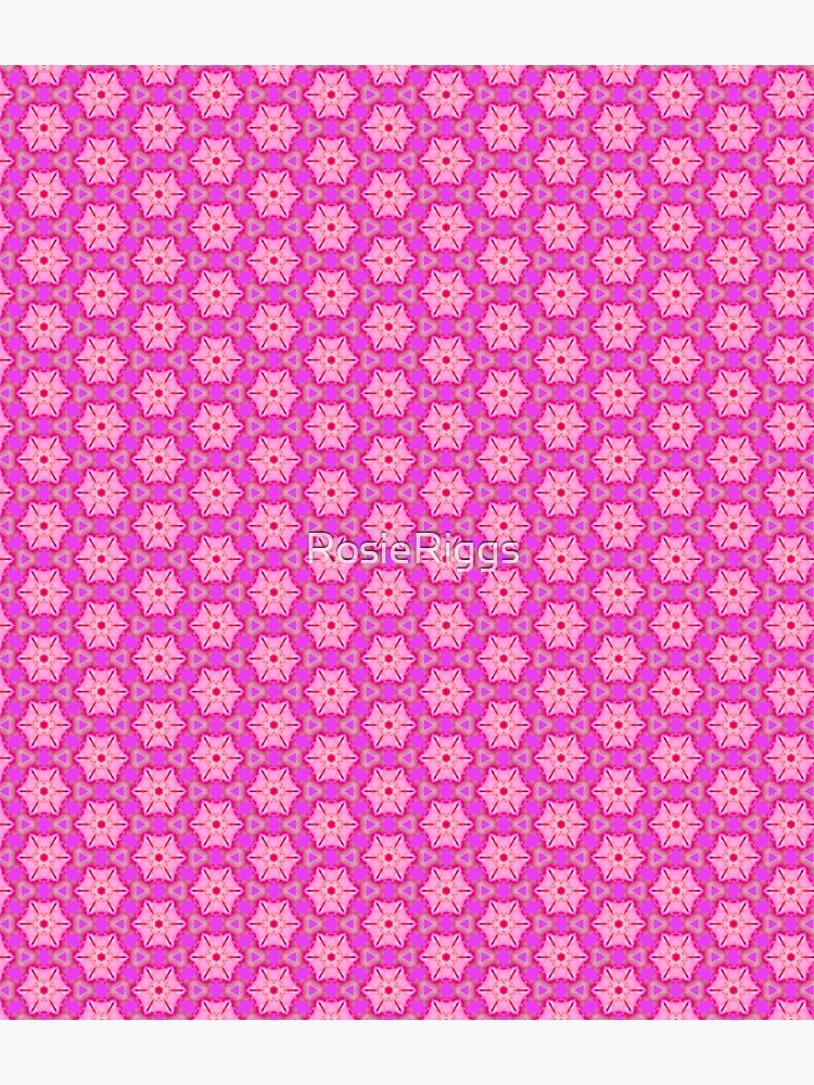 Thumbnail 3 of 3, Backpack, Pink Star Kaleidoscope designed and sold by RosieRiggs.